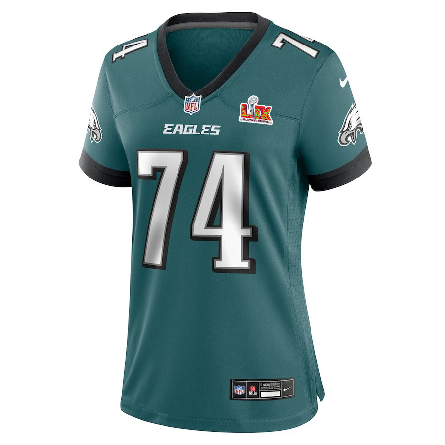 Fred Johnson #74 Philadelphia Eagles Super Bowl LIX Women's Jersey - Midnight Green JS8222 nicesnker - Image 2