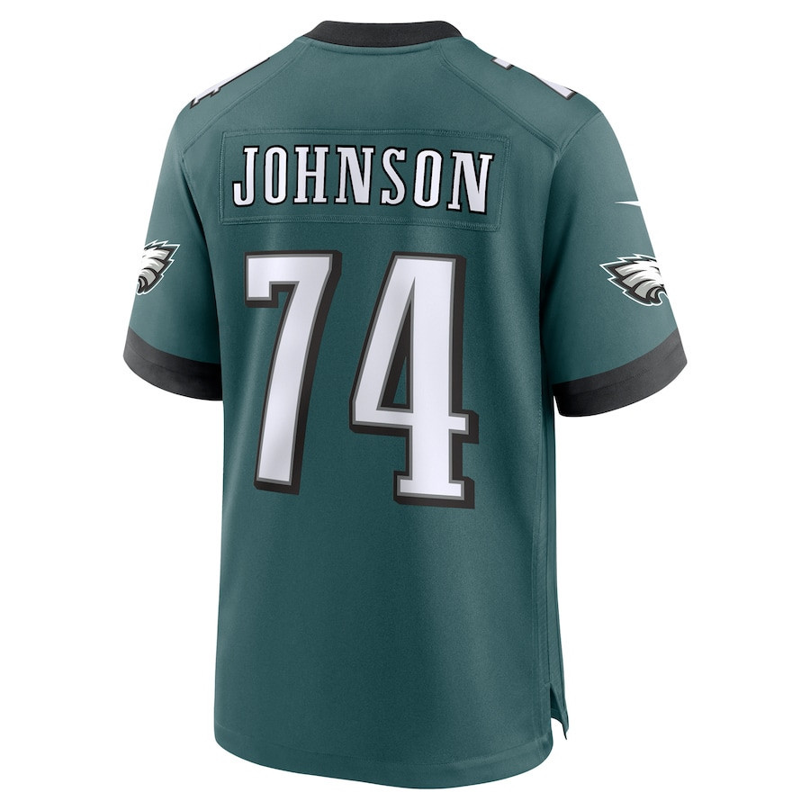 Fred Johnson #74 Philadelphia Eagles Super Bowl LIX YOUTH Jersey - Midnight Green JS9384 nicesnker - Image 3