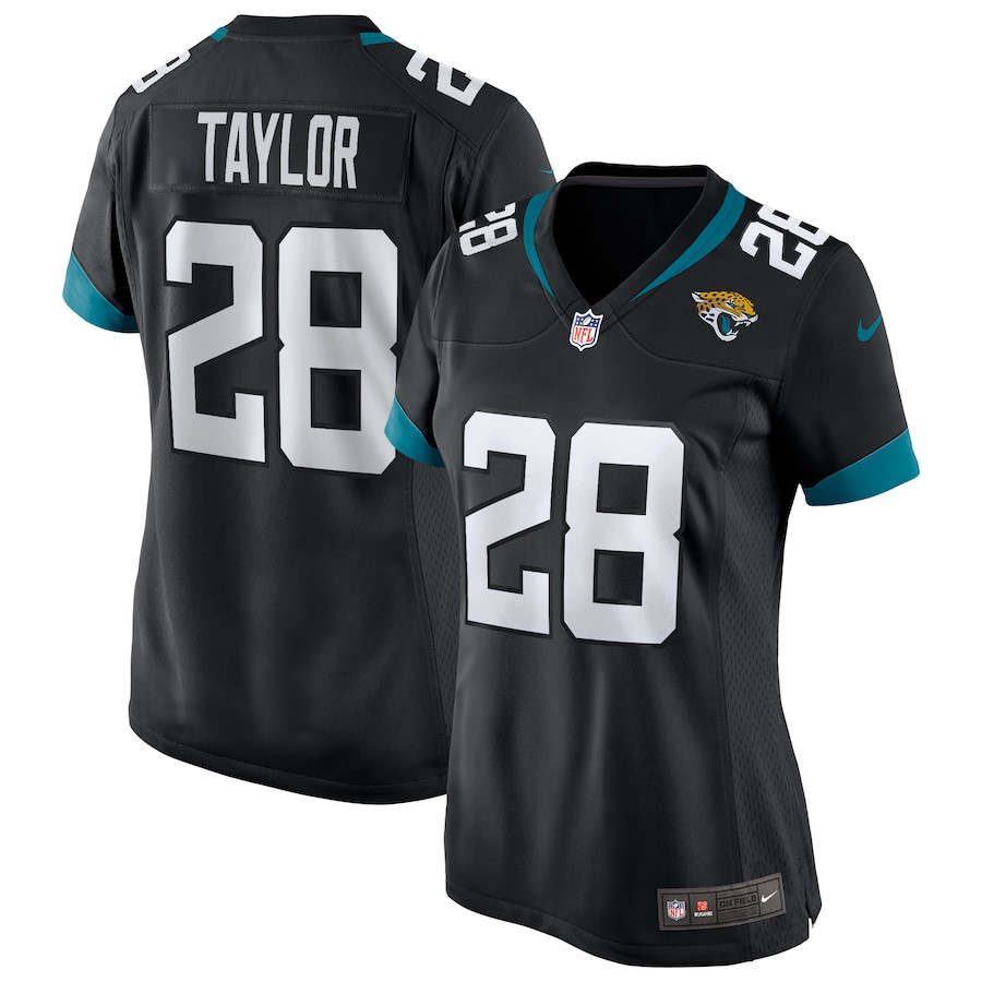 Fred Taylor 28 Jacksonville Jaguars Women Game Retired Jersey - Black JS1378 nicesnker