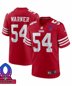 Fred Warner 54 San Francisco 49ers 2025 Pro Bowl Patch Game Men Jersey - Scarlet JS4927 nicesnker