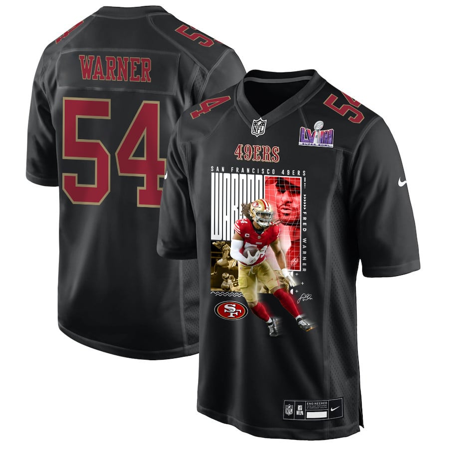 Fred Warner 54 San Francisco 49ers All-Pro Fred Fashion Game Men Jersey - Carbon Black JS6520 nicesnker