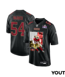 Fred Warner 54 San Francisco 49ers All-Pro Fred Fashion Game YOUTH Jersey - Carbon Black JS8705 nicesnker