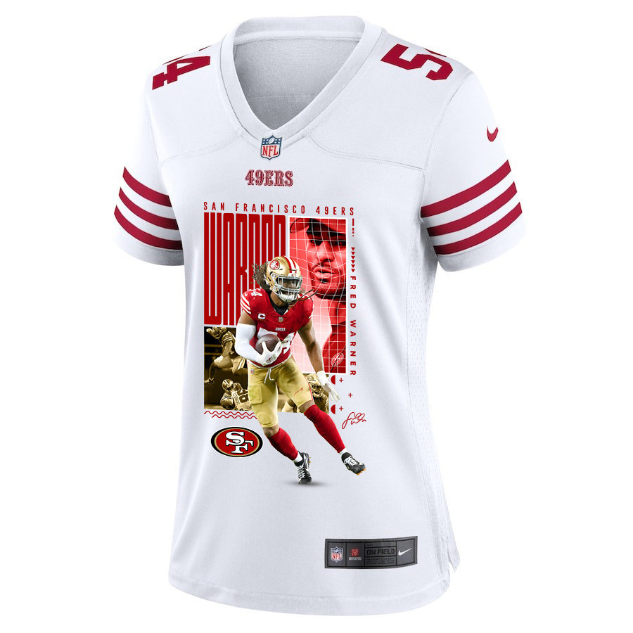 Fred Warner 54 San Francisco 49ers All-Pro Fred Women Game Jersey - White JS6502 nicesnker - Image 2