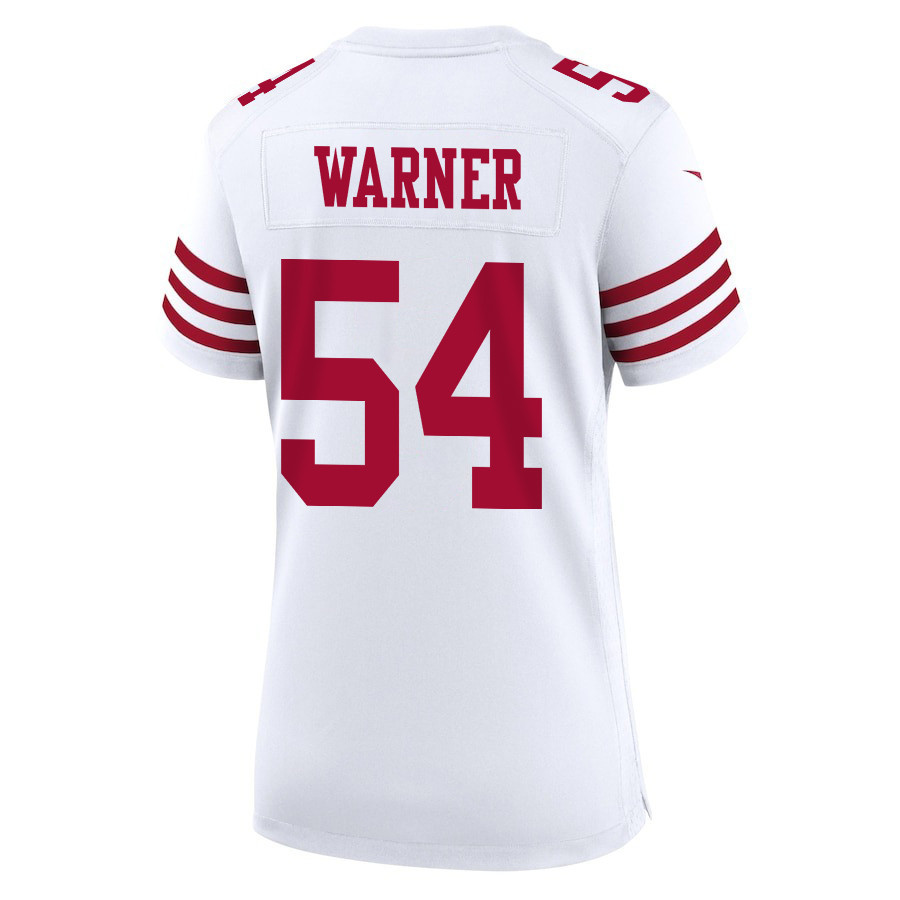 Fred Warner 54 San Francisco 49ers Super Bowl LVIII Patch Game Women Jersey - White JS8209 nicesnker - Image 3