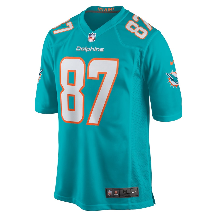 Freddie Swain 87 Miami Dolphins Game Men Jersey - Aqua JS7986 nicesnker - Image 2