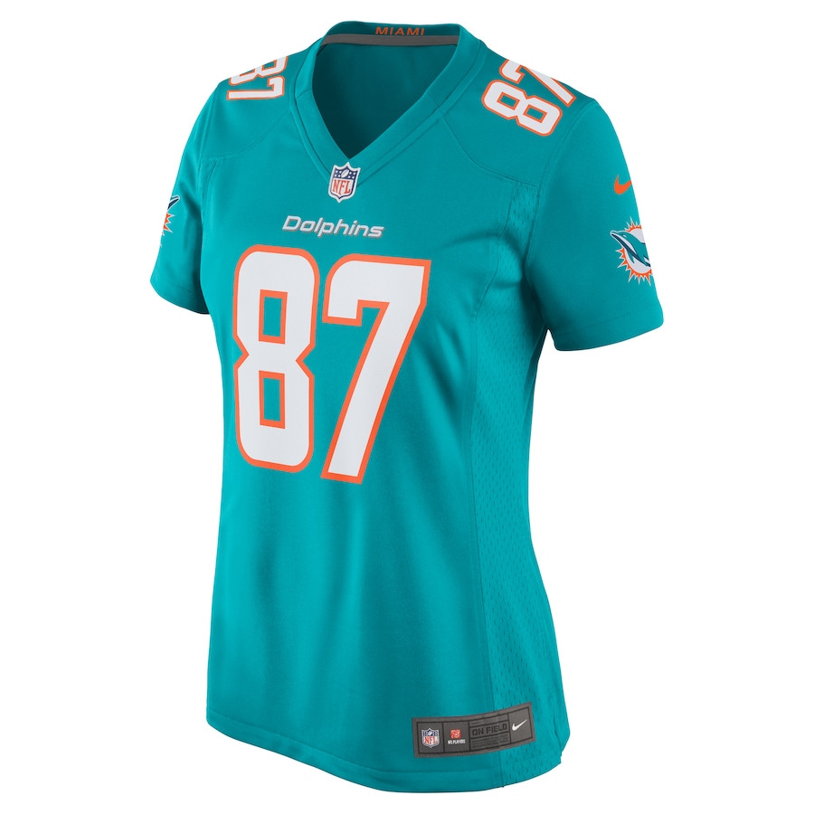 Freddie Swain 87 Miami Dolphins Women Game Jersey - Aqua JS4929 nicesnker - Image 2