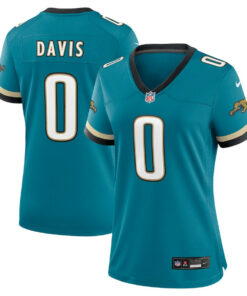 Gabe Davis 0 Jacksonville Jaguars Women's Prowler Throwback Game Jersey - Teal JS5165 nicesnker