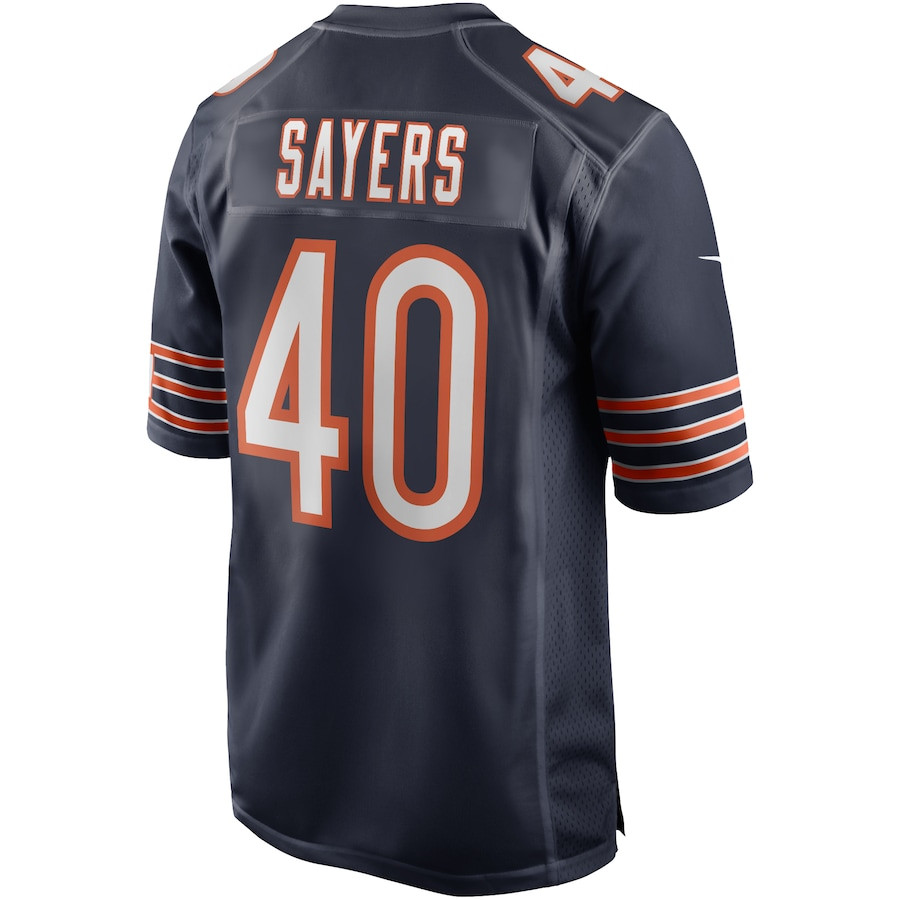Gale Sayers 40 Chicago Bears Men Game Retired Jersey - Navy JS8783 nicesnker - Image 3