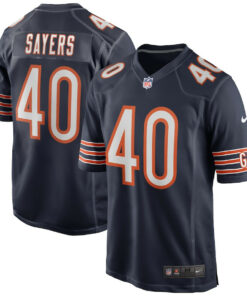Gale Sayers 40 Chicago Bears Men Game Retired Jersey - Navy JS8783 nicesnker