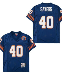 Gale Sayers 40 Chicago Bears Retro Throwback Men Jersey - Navy JS9721 nicesnker