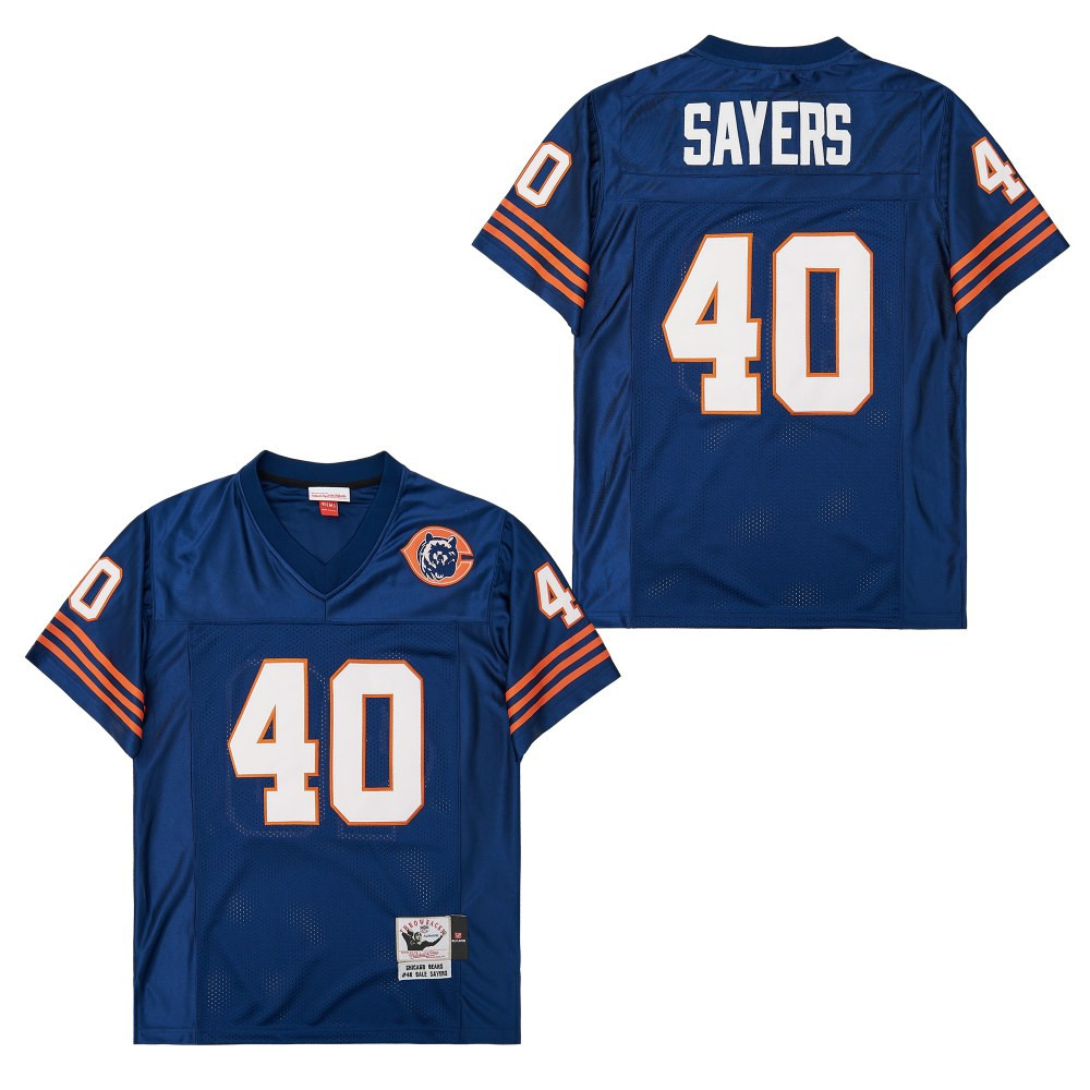 Gale Sayers 40 Chicago Bears Retro Throwback Men Jersey - Navy JS9721 nicesnker