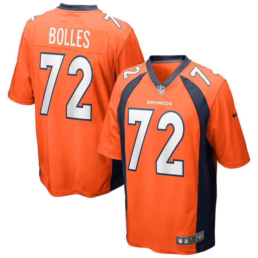 Garett Bolles 72 Denver Broncos Men Game Jersey - Orange JS8814 nicesnker