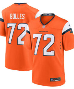 Garett Bolles 72 Denver Broncos Team Game Men Jersey - Orange JS8488 nicesnker