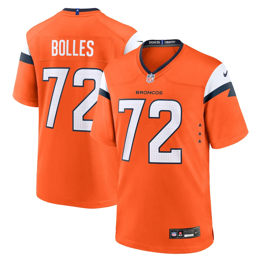 Garett Bolles 72 Denver Broncos Team Game Men Jersey - Orange JS8488 nicesnker
