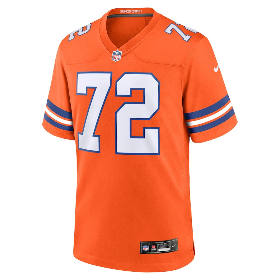 Garrett Bolles 72 Denver Broncos Mile High Collection 1977 Throwback Player Game Men Jersey - Orange JS7543 nicesnker - Image 2