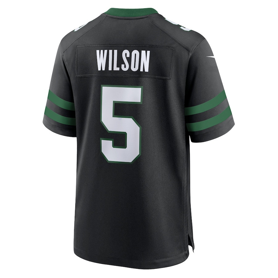 Garrett Wilson 5 New York Jets Alternate Game Jersey - Men, Legacy Black JS1292 nicesnker - Image 3