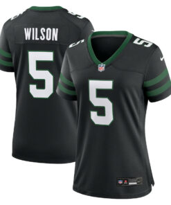 Garrett Wilson 5 New York Jets Alternate Game Jersey - Women, Black JS2249 nicesnker