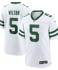 Garrett Wilson 5 New York Jets Alternate Game Men Jersey - White JS7856 nicesnker
