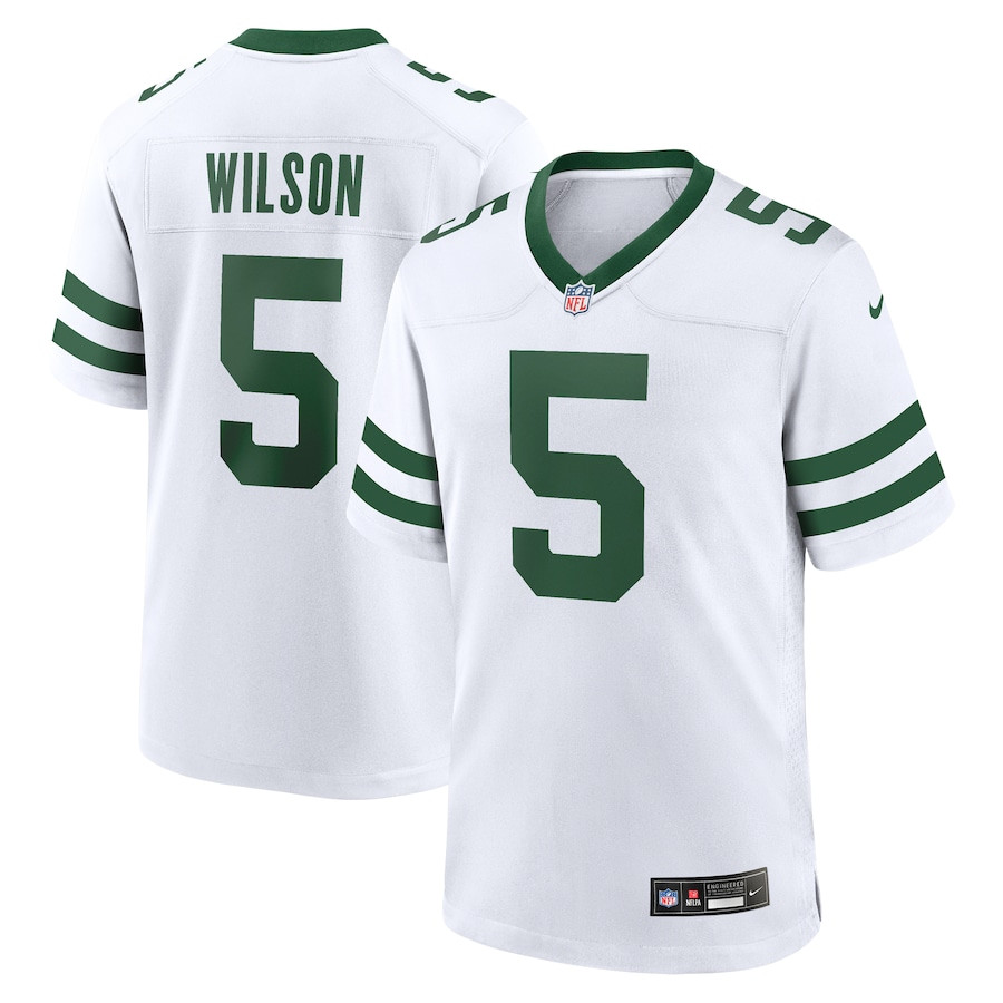 Garrett Wilson 5 New York Jets Alternate Game Men Jersey - White JS7856 nicesnker