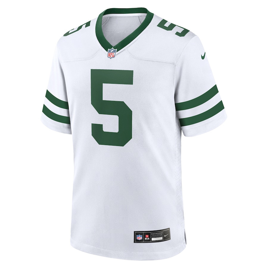 Garrett Wilson 5 New York Jets Alternate Game Men Jersey - White JS7856 nicesnker - Image 2