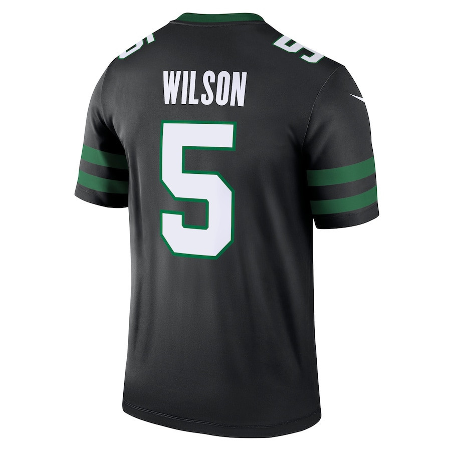Garrett Wilson 5 New York Jets Alternate Legend Jersey - Men, Legacy Black JS8482 nicesnker - Image 3