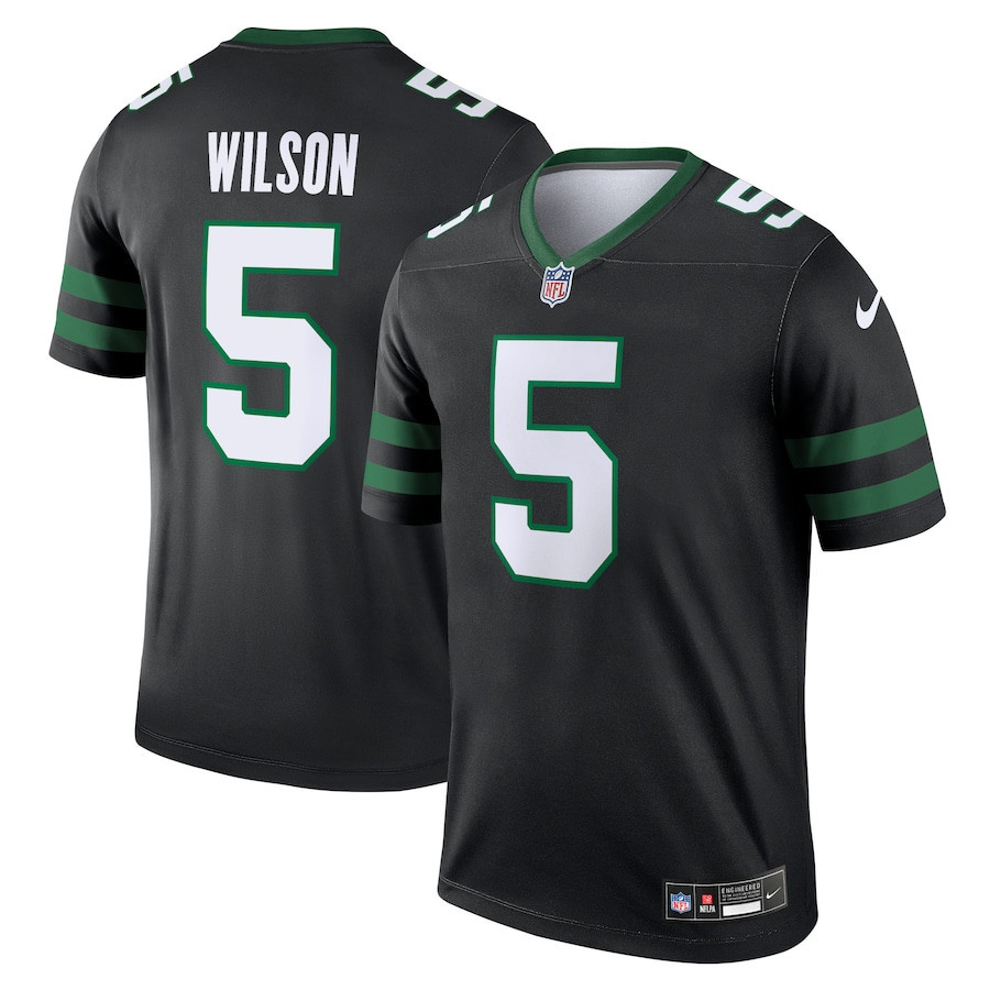 Garrett Wilson 5 New York Jets Alternate Legend Jersey - Men, Legacy Black JS8482 nicesnker