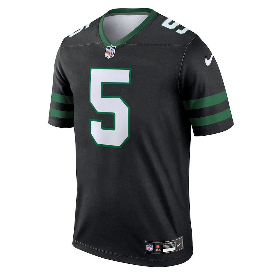 Garrett Wilson 5 New York Jets Alternate Legend Jersey - Men, Legacy Black JS8482 nicesnker - Image 2