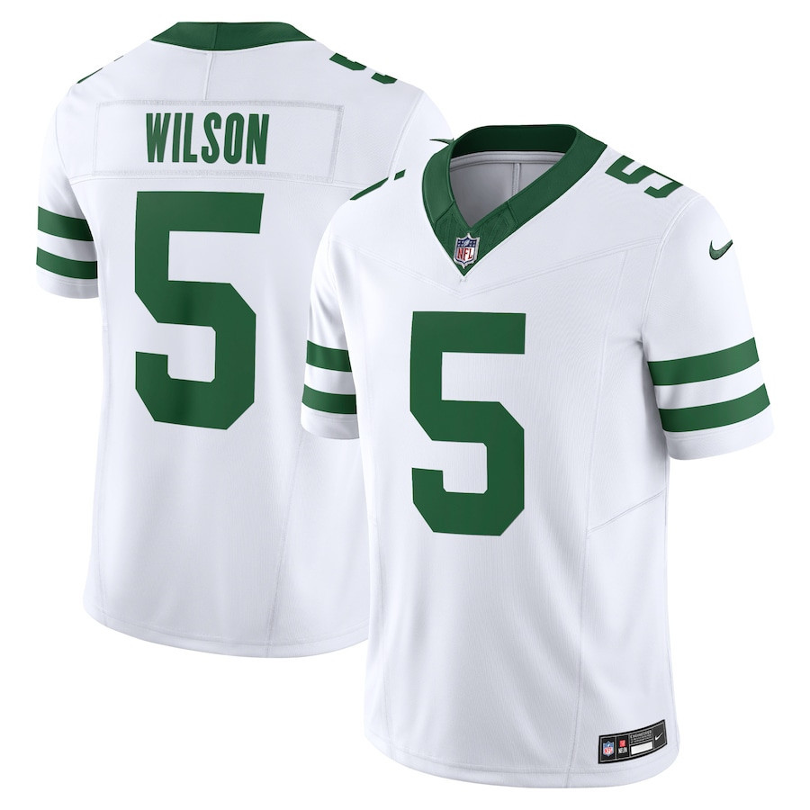 Garrett Wilson 5 New York Jets Alternate Vapor F.U.S.E. Limited Jersey - Men, Legacy White JS4684 nicesnker