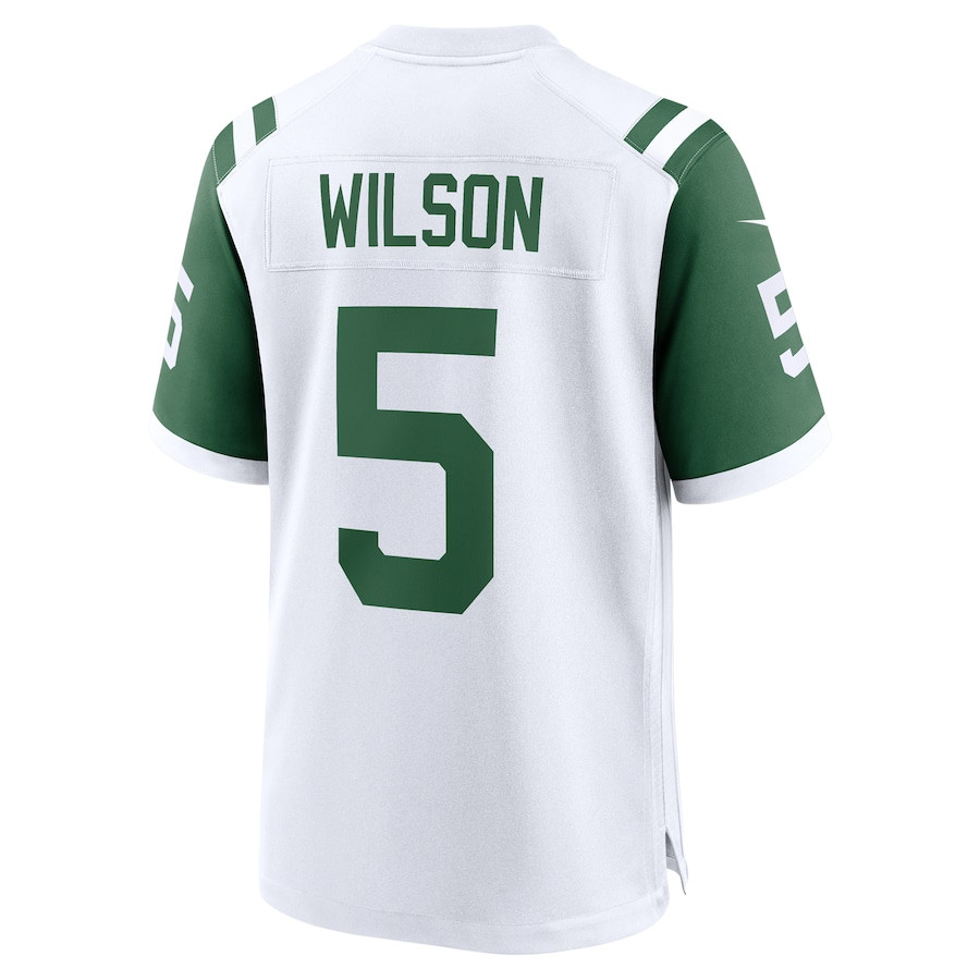 Garrett Wilson 5 New York Jets Classic Alternate Game Men Jersey - White JS5494 nicesnker - Image 3