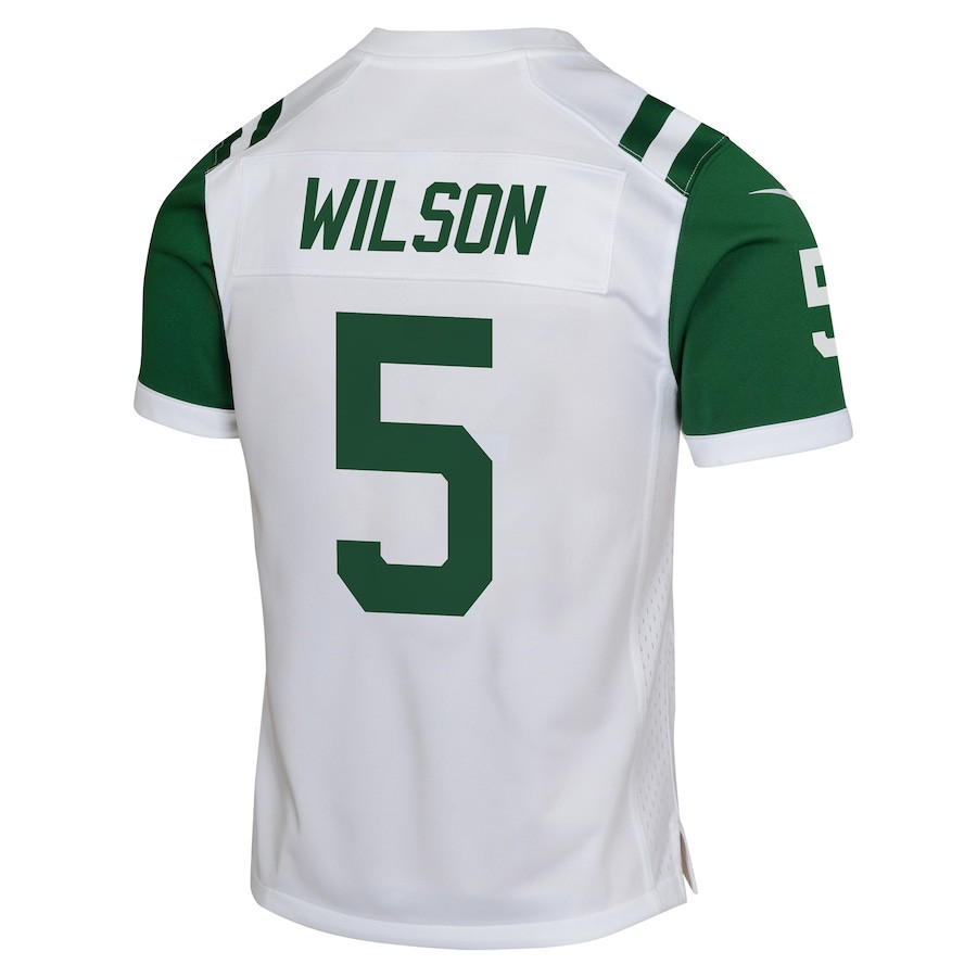 Garrett Wilson 5 New York Jets Classic Alternate Game YOUTH Jersey - White JS5644 nicesnker - Image 3
