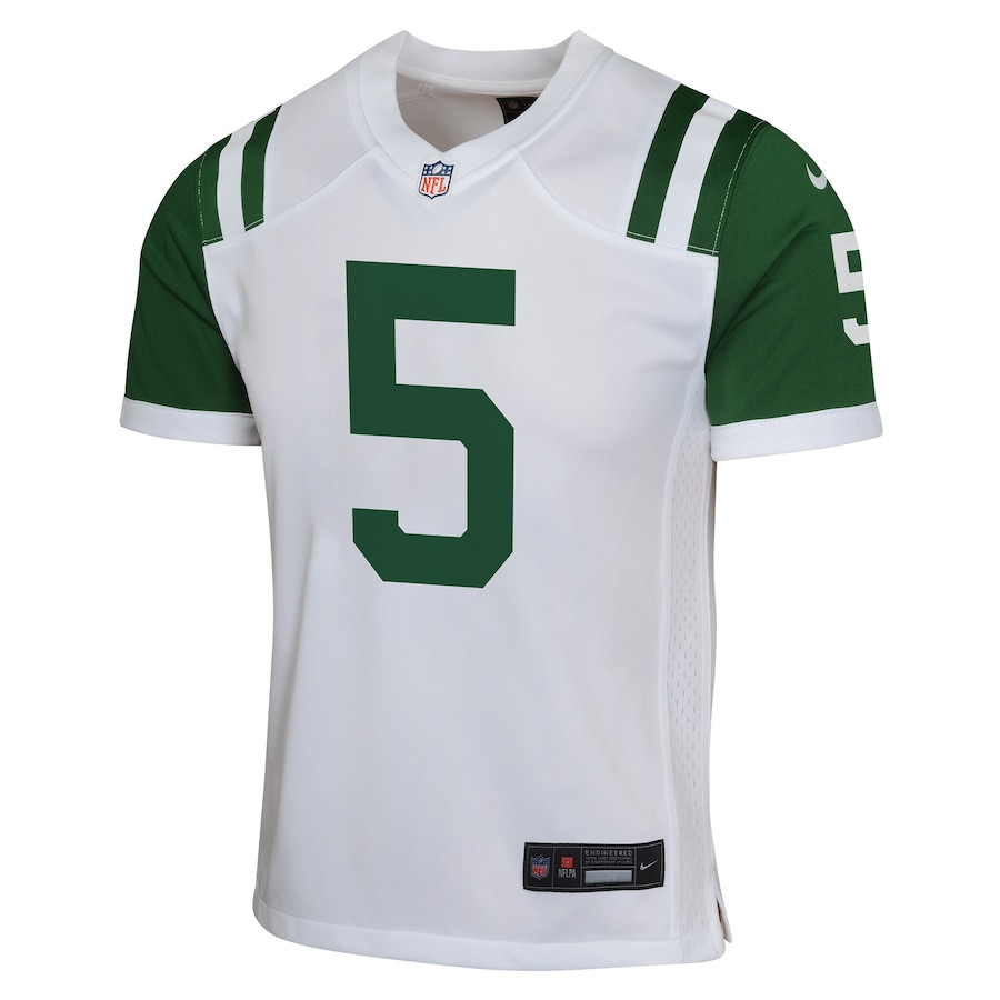 Garrett Wilson 5 New York Jets Classic Alternate Game YOUTH Jersey - White JS5644 nicesnker - Image 2