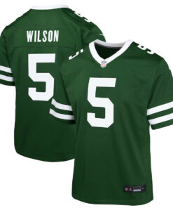 Garrett Wilson 5 New York Jets Game YOUTH Jersey - Legacy Green JS8998 nicesnker