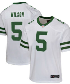 Garrett Wilson 5 New York Jets Game YOUTH Jersey - Legacy White JS3701 nicesnker