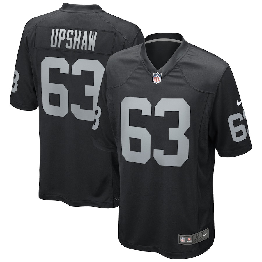 Gene Upshaw 63 Las Vegas Raiders Team Game Men Jersey - Black JS7833 nicesnker