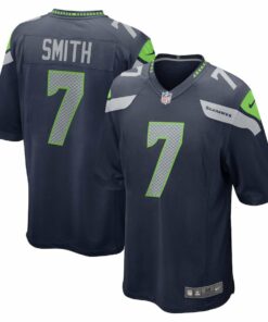 Geno Smith 7 Seattle Seahawks Men Game Jersey - College Navy JS8295 nicesnker
