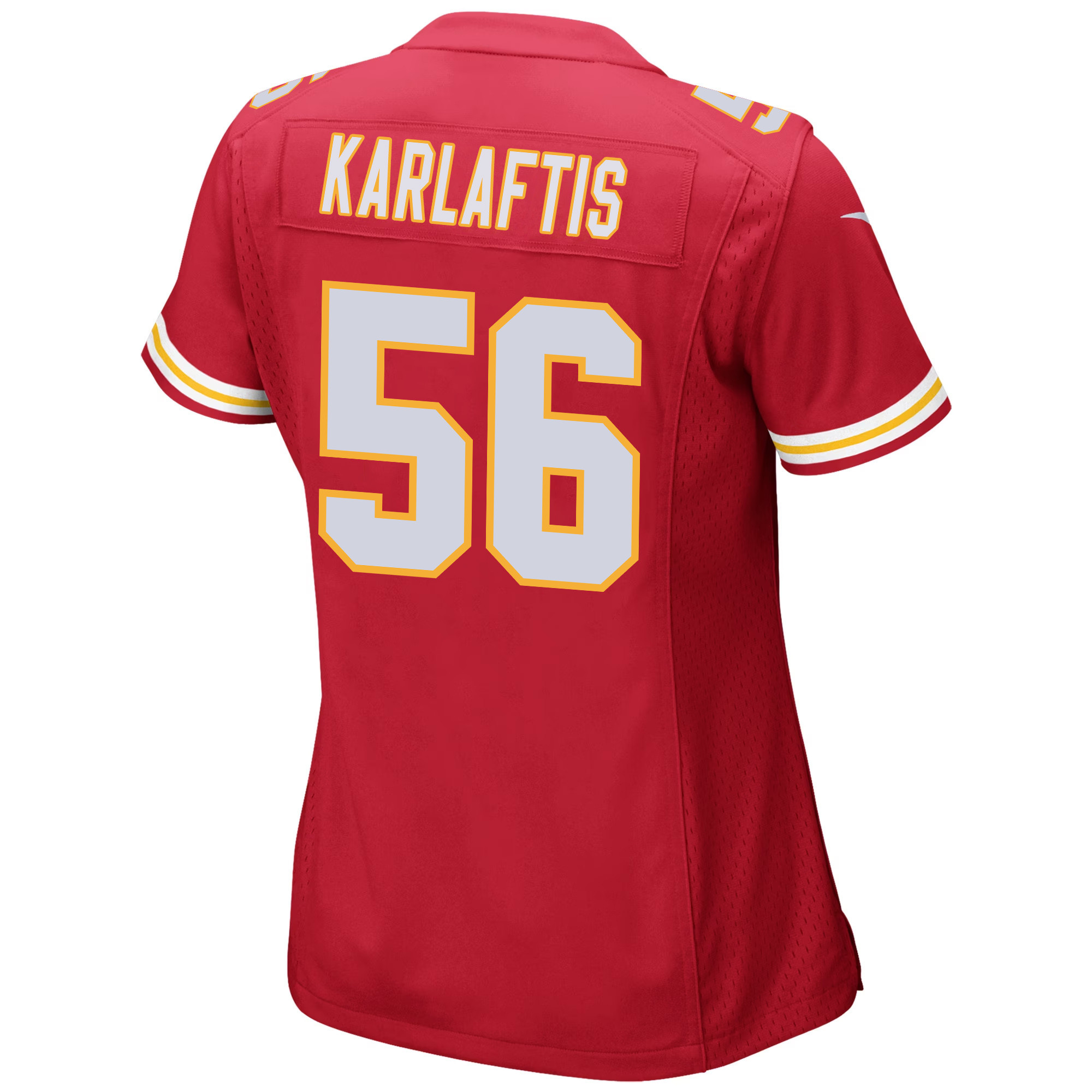 George Karlaftis 56 Kansas City Chiefs Super Bowl LVIII Champions 4X Game Women Jersey - Red JS6925 nicesnker - Image 3