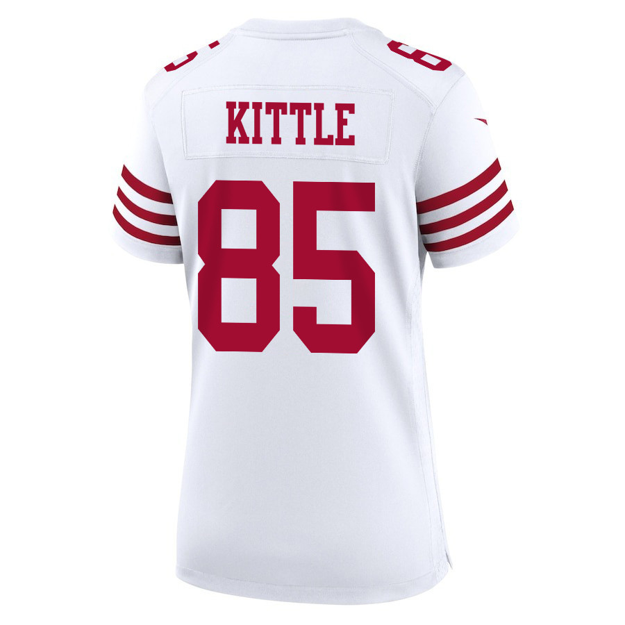 George Kittle 85 San Francisco 49ers Super Bowl LVIII Patch Game Women Jersey - White JS6674 nicesnker - Image 3