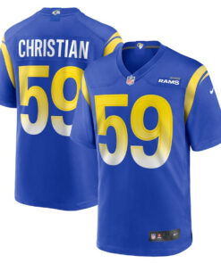 Geron Christian 59 Los Angeles Rams Team Game Men Jersey - Royal JS5965 nicesnker