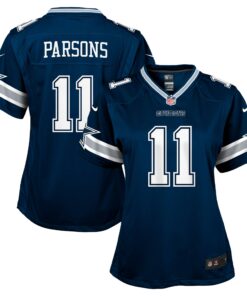 Girls Youth Dallas Cowboys Micah Parsons Navy Game Jersey JS6753 nicesnker