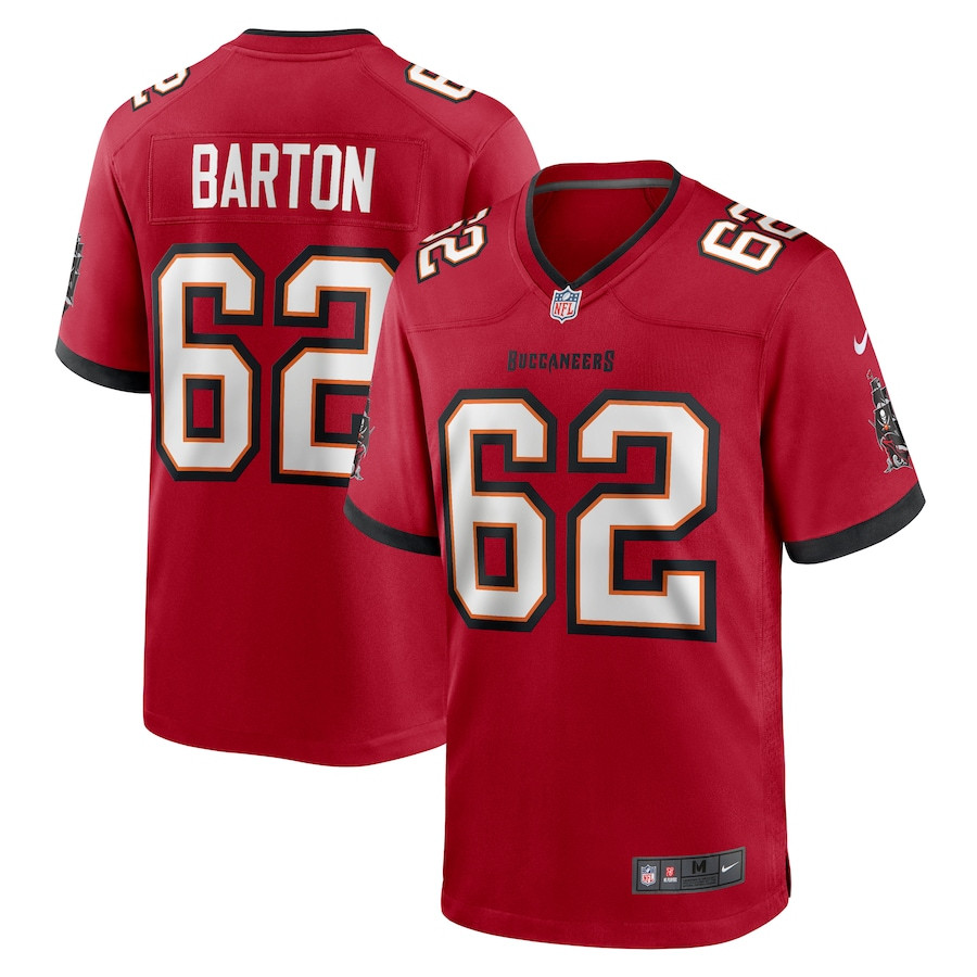 Graham Barton 62 Tampa Bay Buccaneers Game Men Jersey - Red JS2271 nicesnker