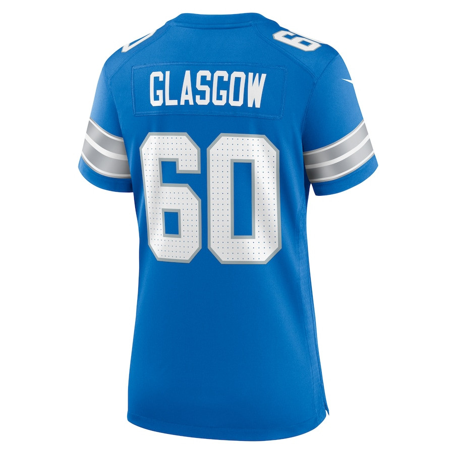 Graham Glasgow 60 Detroit Lions Women's Team Game Jersey - Blue JS2667 nicesnker - Image 3