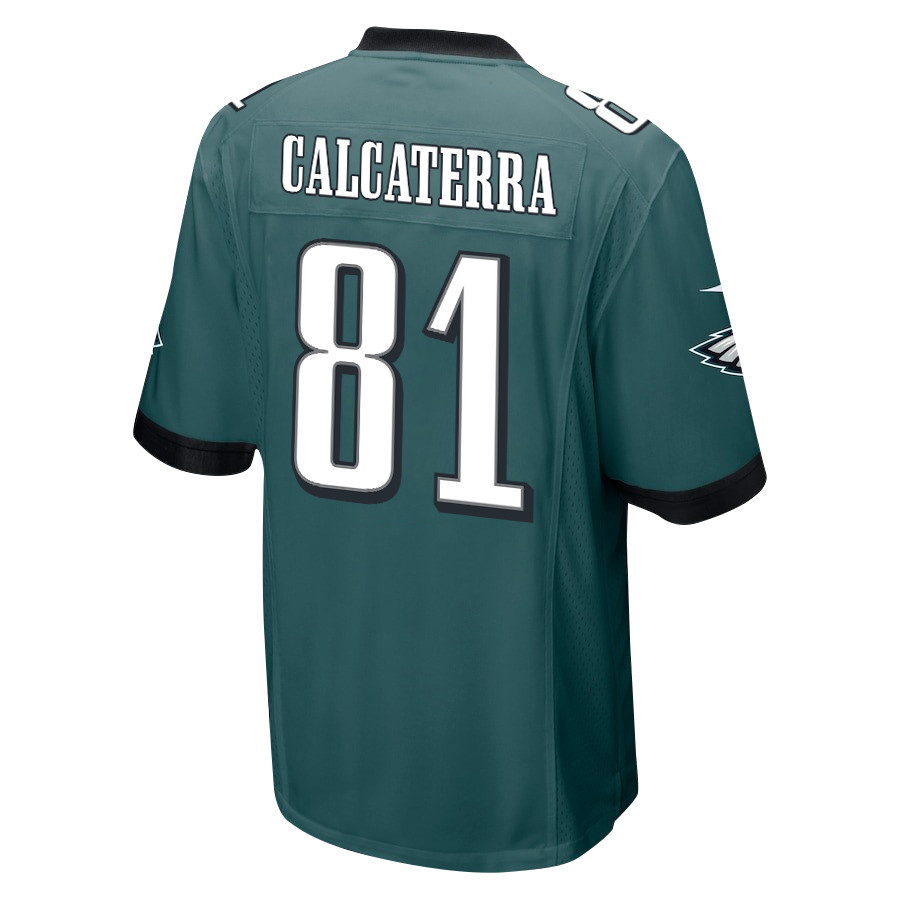 Grant Calcaterra 81 Philadelphia Eagles Super Bowl LIX New Orleans Patch Game Men Jersey - Midnight Green JS8560 nicesnker - Image 2