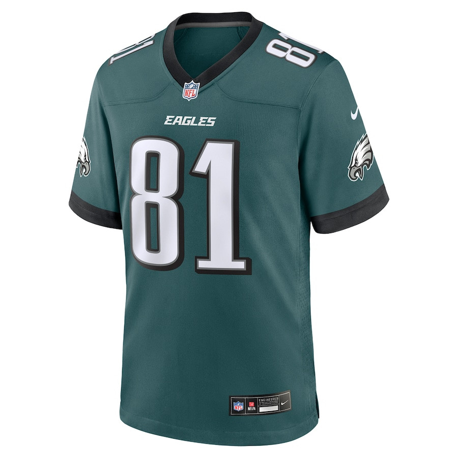 Grant Calcaterra 81 Philadelphia Eagles Team Game Men Jersey - Midnight Green JS6510 nicesnker - Image 2