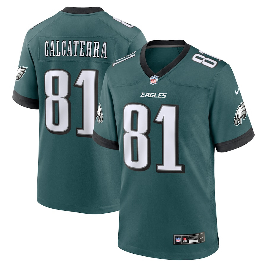 Grant Calcaterra 81 Philadelphia Eagles Team Game Men Jersey - Midnight Green JS6510 nicesnker