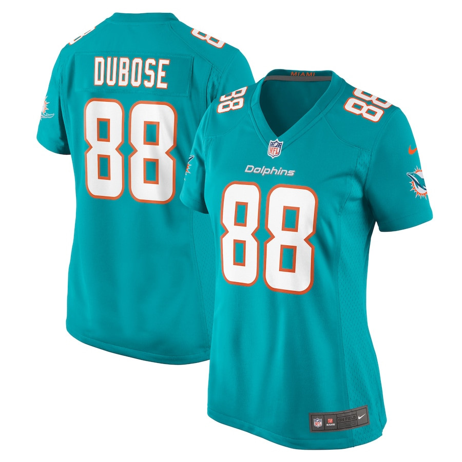 Grant DuBose 88 Miami Dolphins Women's Game Jersey - Aqua JS5774 nicesnker
