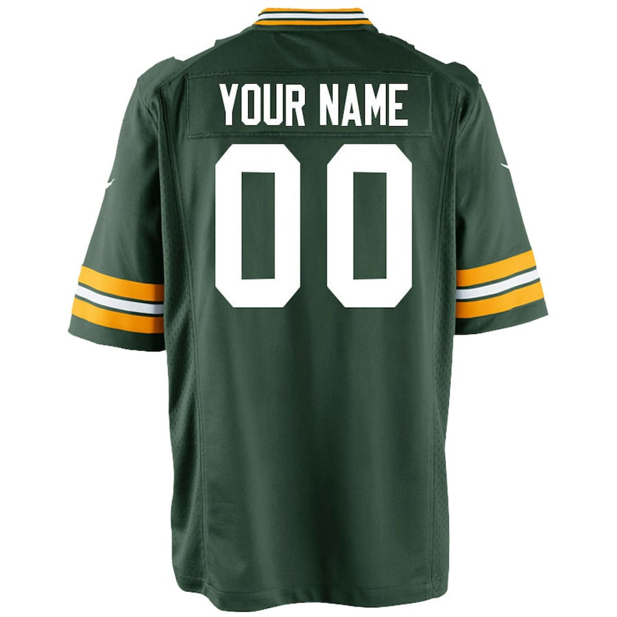 Green Bay Packers YOUTH Custom Game Jersey - Green JS2246 nicesnker - Image 3