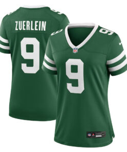 Greg Zuerlein 9 New York Jets Women's Team Game Jersey - Legacy Green JS7278 nicesnker