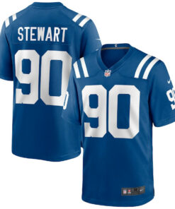 Grover Stewart 90 Indianapolis Colts Men Game Jersey - Royal JS8646 nicesnker