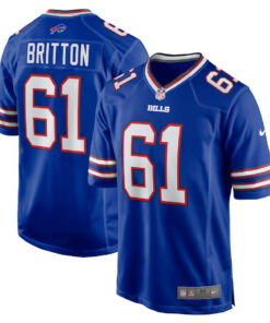 Gunner Britton 61 Buffalo Bills Game Men Jersey - Royal JS6642 nicesnker