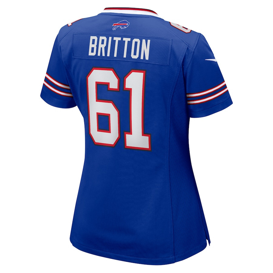 Gunner Britton 61 Buffalo Bills Women's Game Jersey - Royal JS8803 nicesnker - Image 3